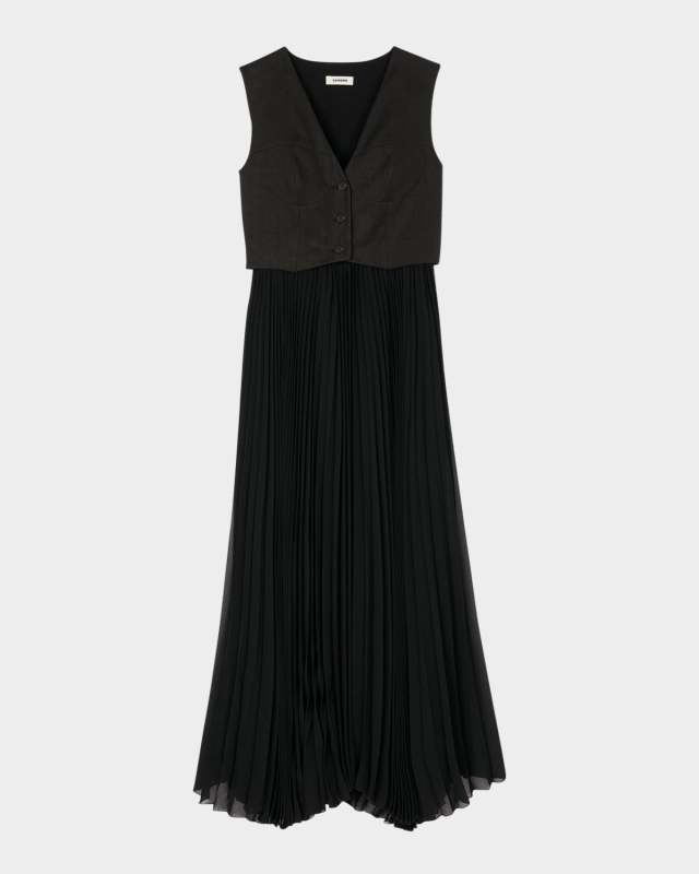 Montaigne Mixed Media Maxi Dress